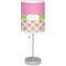Pink & Green Dots Lamp with Drum Shade (Personalized)