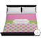 Pink & Green Dots Duvet Cover - King (Personalized)