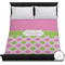 Pink & Green Dots Duvet Cover - Full / Queen (Personalized)