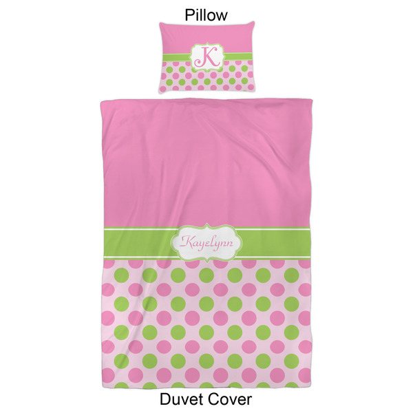 Pink & Green Dots Duvet Cover Set - Twin XL - Approval