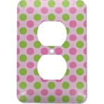 Pink & Green Dots Electric Outlet Plate