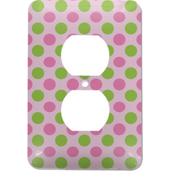 Pink & Green Dots Electric Outlet Plate