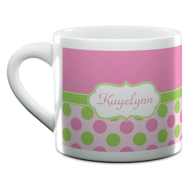 Pink & Green Dots Espresso Cup - 6oz (Double Shot) (MAIN)