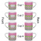 Pink & Green Dots Espresso Cup - 6oz (Double Shot Set of 4) APPROVAL