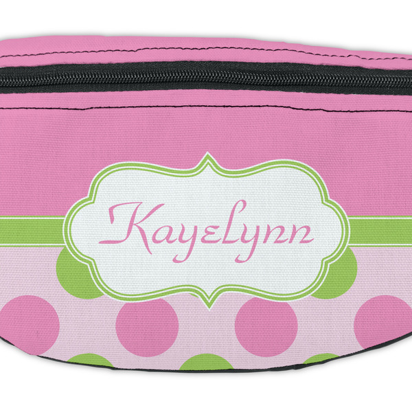 Pink & Green Dots Fanny Pack - Closeup