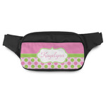 Pink & Green Dots Fanny Pack - Modern Style (Personalized)