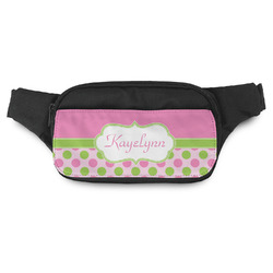 Pink & Green Dots Fanny Pack (Personalized)