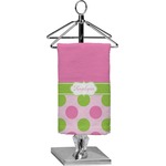 Pink & Green Dots Finger Tip Towel - Full Print (Personalized)