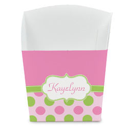 Pink & Green Dots French Fry Favor Boxes (Personalized)