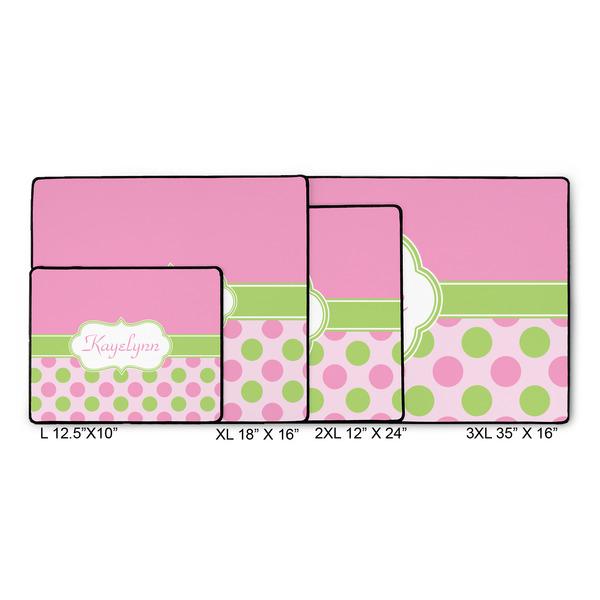 Pink & Green Dots Gaming Mats - SIZE CHART