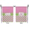 Pink & Green Dots Garden Flag - Double Sided Front and Back