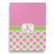 Pink & Green Dots Garden Flags - Large - Double Sided - BACK