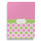 Pink & Green Dots Garden Flags - Large - Double Sided - FRONT