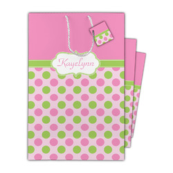 Pink & Green Dots Gift Bag (Personalized)