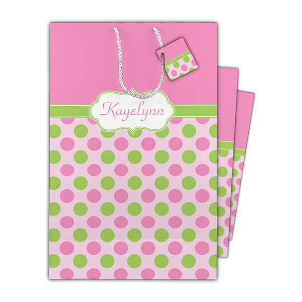 Pink & Green Dots Gift Bags - Parent/Main