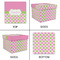 Pink & Green Dots Gift Boxes with Lid - Canvas Wrapped - Large - Approval