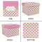 Pink & Green Dots Gift Boxes with Lid - Canvas Wrapped - Small - Approval