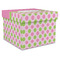 Pink & Green Dots Gift Boxes with Lid - Canvas Wrapped - XX-Large - Front/Main
