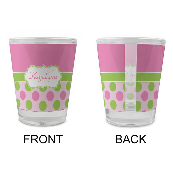 Pink & Green Dots Glass Shot Glass - Standard - APPROVAL