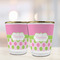 Pink & Green Dots Glass Shot Glass - with gold rim - LIFESTYLE