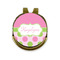 Pink & Green Dots Golf Ball Marker - Hat Clip - Gold