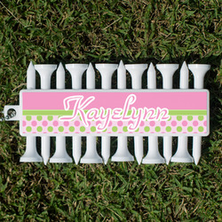 Pink & Green Dots Golf Tees & Ball Markers Set (Personalized)