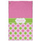 Pink & Green Dots Golf Towel - Poly-Cotton Blend - Large w/ Name or Text