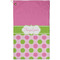 Pink & Green Dots Golf Towel (Personalized) - APPROVAL (Small Full Print)