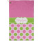 Pink & Green Dots Golf Towel - Poly-Cotton Blend - Small w/ Name or Text