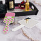 Pink & Green Dots Hair Brush - With Hand Mirror