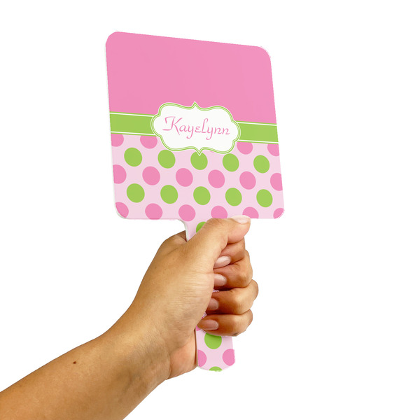 Pink & Green Dots Hand Mirrors - Alt View