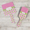Pink & Green Dots Hand Mirrors - In Context