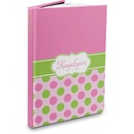 Pink & Green Dots Hardbound Journal (Personalized)