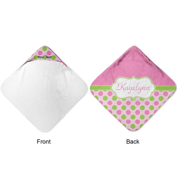 Pink & Green Dots Hooded Baby Towel- Approval