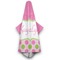 Pink & Green Dots Hooded Towel - Hanging