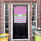 Pink & Green Dots House Flags - Double Sided - (Over the door) LIFESTYLE