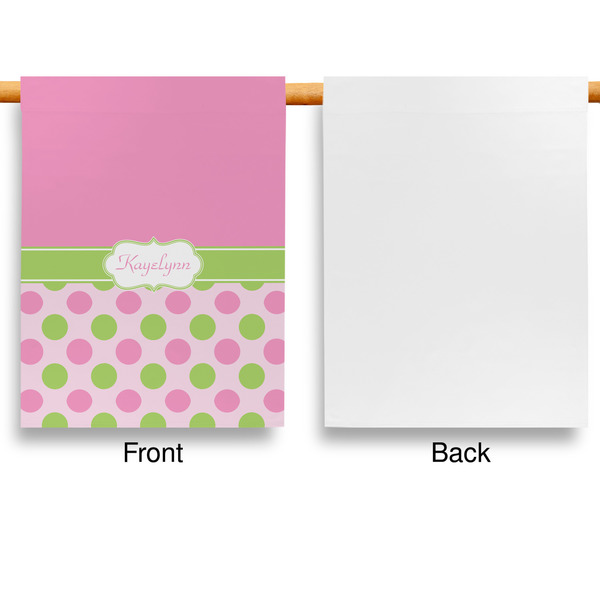 Pink & Green Dots House Flags - Single Sided - APPROVAL