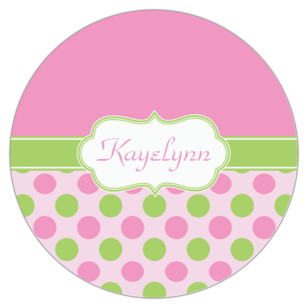 Pink & Green Dots Icing Circle - XSmall - Single