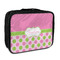 Pink & Green Dots Insulated Lunch Bag w/ Name or Text