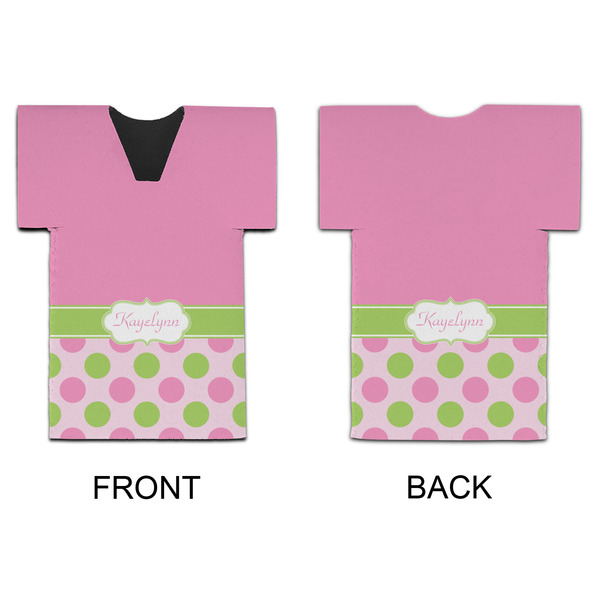 Pink & Green Dots Jersey Bottle Cooler - APPROVAL