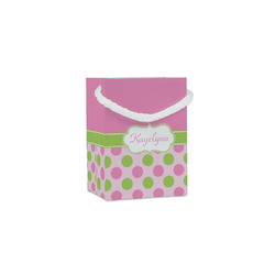 Pink & Green Dots Jewelry Gift Bags - Matte (Personalized)