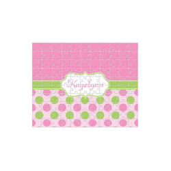 Pink & Green Dots 110 pc Jigsaw Puzzle (Personalized)