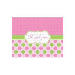 Pink & Green Dots 252 pc Jigsaw Puzzle (Personalized)