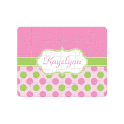Pink & Green Dots 30 pc Jigsaw Puzzle (Personalized)