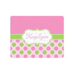Pink & Green Dots Jigsaw Puzzles (Personalized)