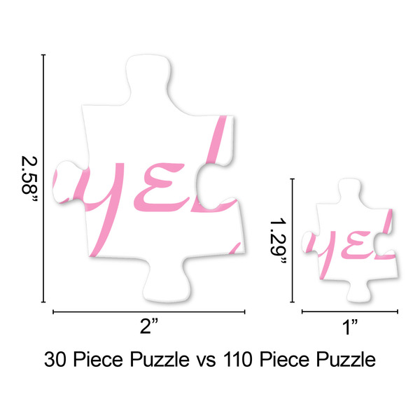 Pink & Green Dots Jigsaw Puzzle - Piece Comparison