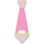 Pink & Green Dots Iron On Tie - 4 Sizes w/ Name or Text