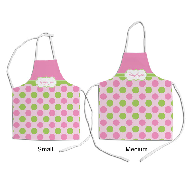 Pink & Green Dots Kid's Aprons - Comparison