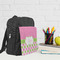 Pink & Green Dots Kid's Backpack - Lifestyle