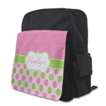 Pink & Green Dots Preschool Backpack (Personalized)